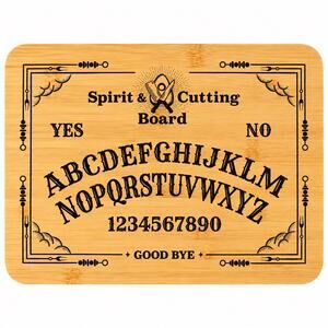 Spirit Cutting Board Ouija Inspired Bamboo Halloween Gothic Kitchen Decor NWOT